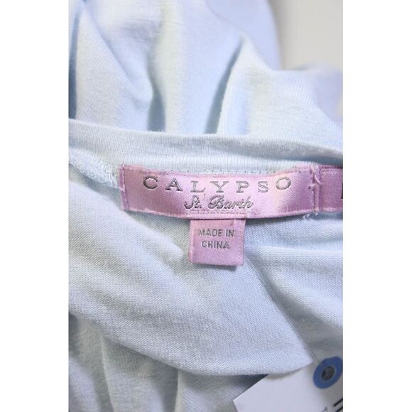 Calypso Saint Barth Women's Long Sleeve Jersey Tee Blue Size M - Picture 4 of 6